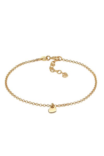 ELLI Bracelet Ladies Heart Love Romantic Pea Necklace Trend Minimal Adjustable In 925 Sterling Silver