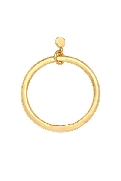 ELLI Dámský prsten Bandring kulatý s destičkou Basic Minimal ze sterlingového stříbra 925