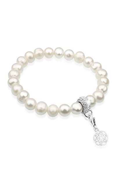 Nenalina Brățară Life Flower cu cristale de perle din argint 925