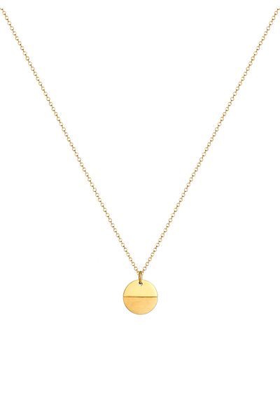ELLI Colier Femeie Pandantiv Plachete Geo Aspect Mat Statement In Argint Sterling 925 Placat Aur