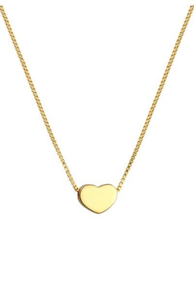 ELLI Necklace Heart Symbol Basic Minimal In 925 Sterling Silver