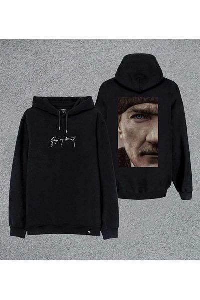 FULL TOLERANCE Mustafa Kemal Atatürk Unisex Hooded Sweatshirt - Special Design Printed, Double Sides