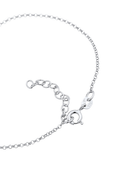 ELLI Dámský náramek s přívěskem a písmenem N Basic ze sterlingového stříbra 925