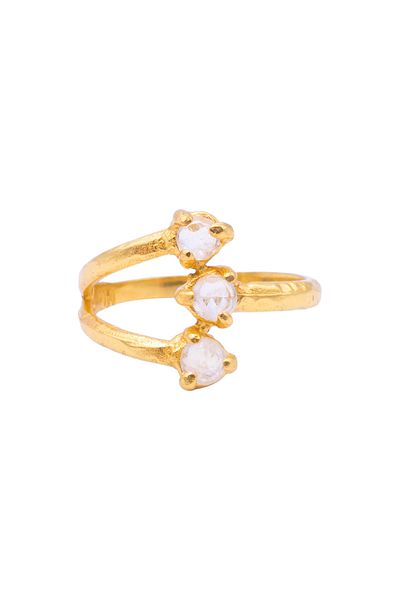 HAZE & GLORY Ring aus 925er-Sterlingsilber Hg – Ring-Damen- und Damen-Set mit Moonst