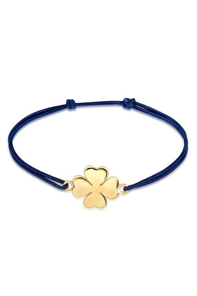 ELLI Bracelet Ladies Cloverleaf Lucky Charm In 925 Sterling Silver Rose Gold Plated