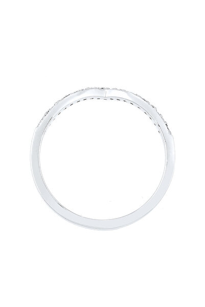 ELLI Stříbrný prsten 925 s krystaly ve tvaru V