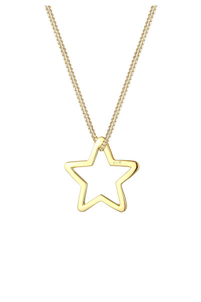 ELLI Dámský náhrdelník s hvězdou a přívěskem filigrán ze sterlingového stříbra 925