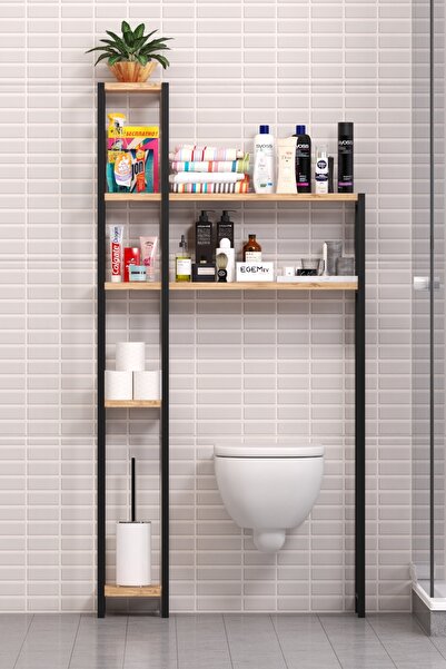 EGEMEV Wc Arkası çok amaçlı Banyo Düzenleyici Klozet Rafı Klozet Üstü Raf Ve fırçalık Havluluk