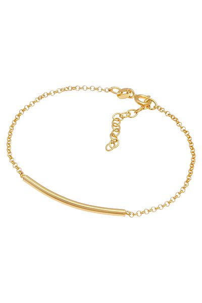 ELLI Bracelet Ladies Pea Chain Geo Look Minimal Basic In 925 Sterling Silver