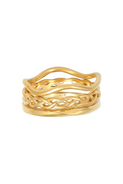 ELLI Ring Women Shafts Braided Twisted In 925 Sterling Silver