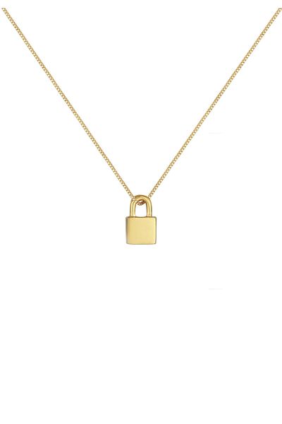 ELLI Necklace Ladies Lock Pendant Venetian Necklace Love In 925 Sterling Silver