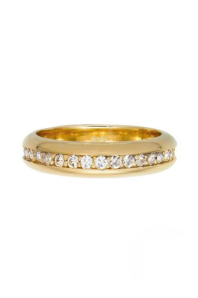 ELLI Ring-Cocktailband aus 925er-Sterlingsilber mit Kristallen