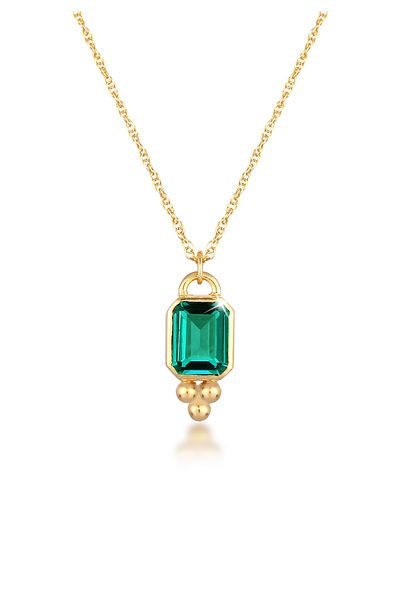 ELLI Necklace Women Elegant With Quartz In 925 Sterling Silver Gold Plated