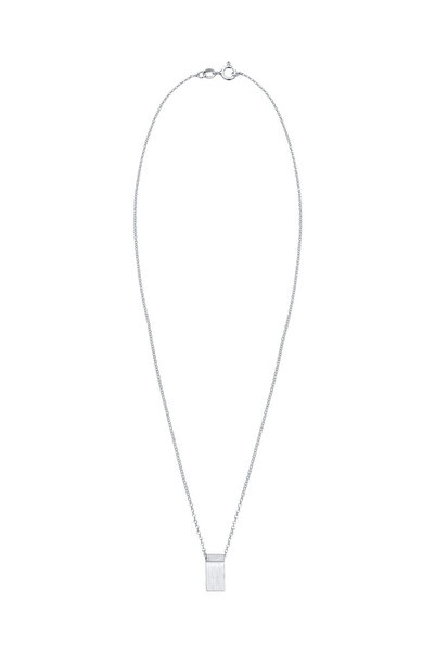 KUZZOI Pánský náhrdelník s přívěskem a obdélníkovým vzorem Basic Trend ze sterlingového stříbra 925
