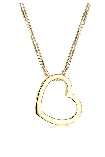 ELLI Necklace Heart Gold Plated 925 Sterling Silver