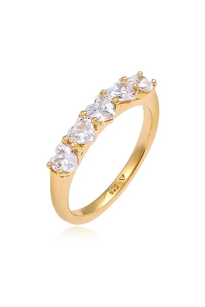 ELLI Ring Ladies Heart Engagement Love Elegant With Zirconia Crystals In 925 Sterling Silver