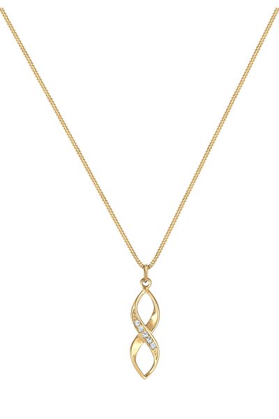 ELLI Anhänger aus 925er-Sterlingsilber – Infinity-Dekoration mit Kristallen