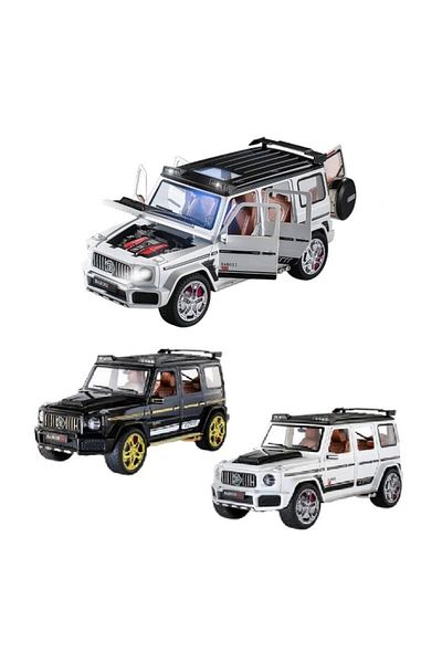 FEN TOYS مرسيدس بنز G63 برابوس 800 أسود 1:22 نموذج معدني للسيارة مزود بإضاءة صوت وباب صندوق السيارة