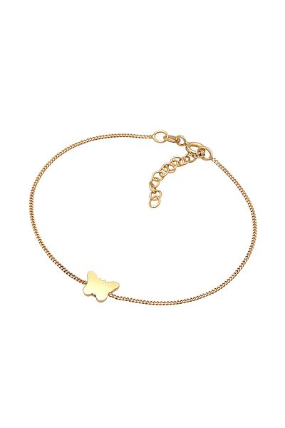 ELLI Bracelet Ladies Butterfly Pendant Plain In 925 Sterling Silver