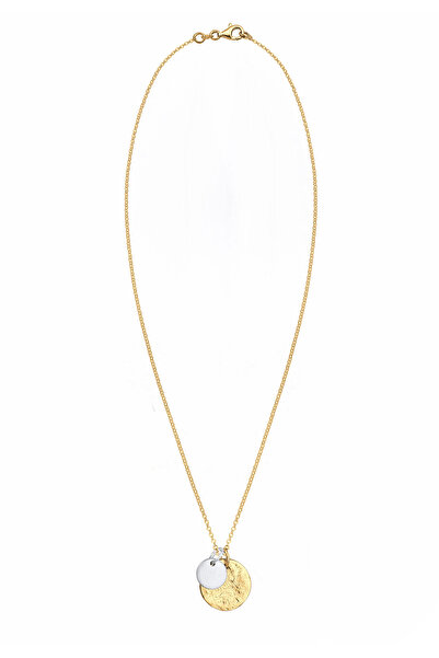 ELLI Dámský náhrdelník s mincemi a geometrickým vzhledem ze sterlingového stříbra 925