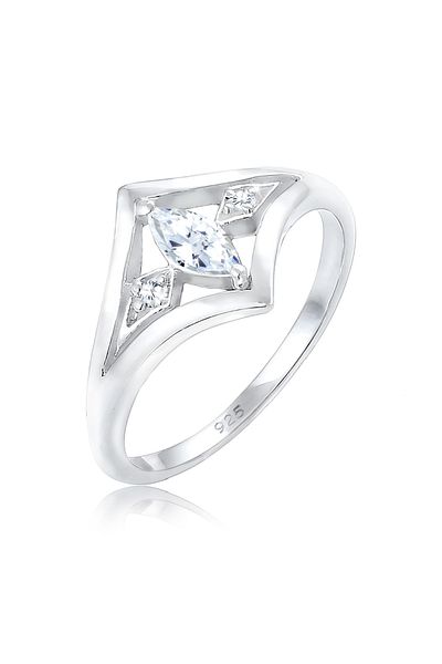 ELLI Inel Femei Logodna Vintage Elegant Cu Cristale Zirconiu Din Argint Sterling 925