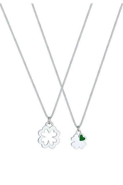 ELLI Náhrdelník Dámská sada s přívěskem Shamrock ze stříbra 925