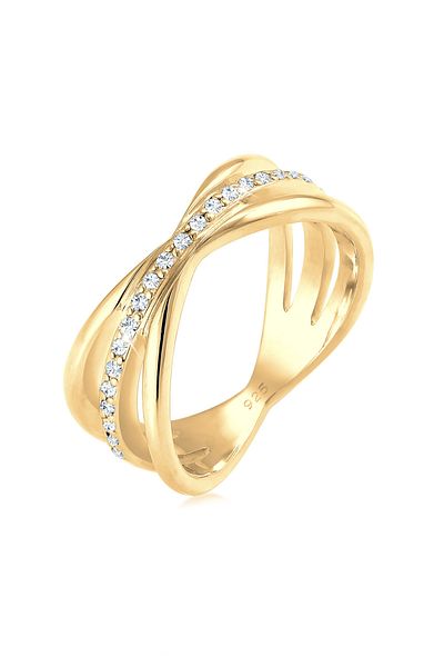 ELLI Ring Ring Wrap Crystals 925 Sterling Silver