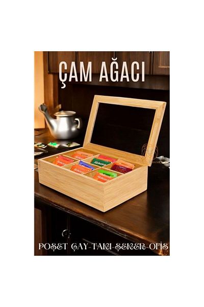 Transformacion Wooden Shake Tea Organizer - Bag, Coffee and Candy Accessory Box 720966