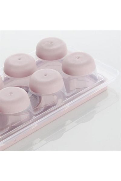 Buffer ® 12 Pieces Non-Stick Silicone Based Plastic Cube Ice Mold with Lid
