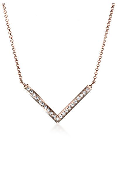 ELLI Halskette V-Kette Crystal 925 stříbrná