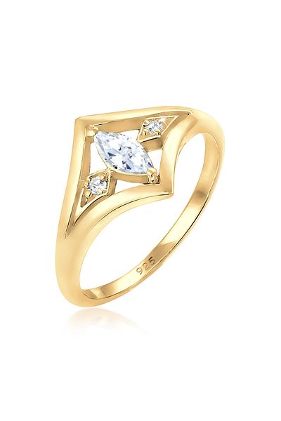 ELLI Ring Women Engagement Vintage Elegant With Zirconia Crystals In 925 Sterling Silver
