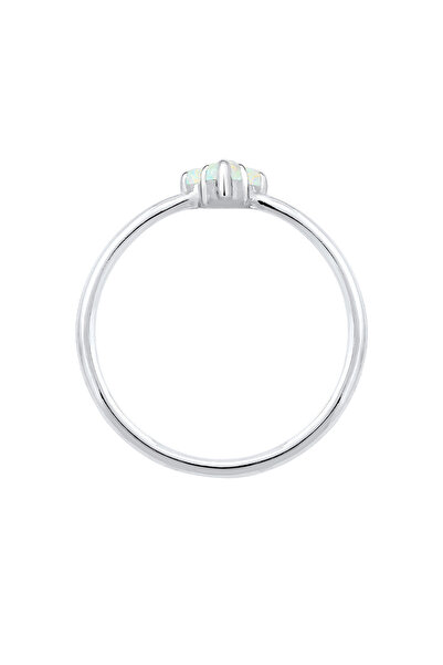 ELLI Prsten Circle Geo Trend Opal 925 Sterling Silver