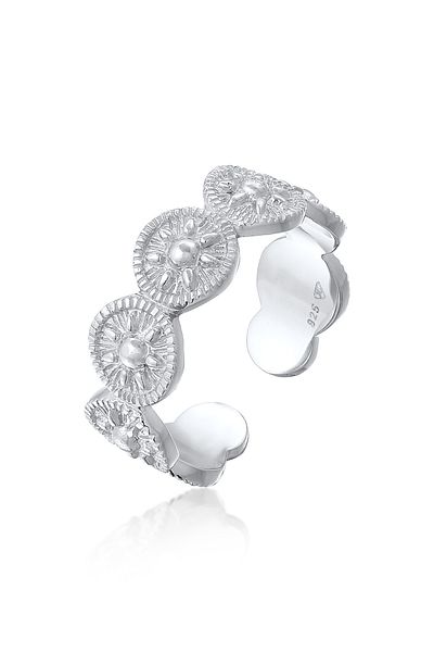 ELLI Prsten Ladies Band Sun Design Open In 925 Sterling Silver