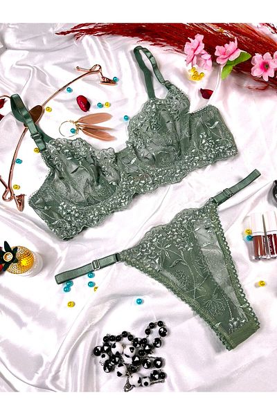 mendoza store Set sutien verde Brode