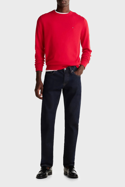 Tommy Hilfiger Pamuk a Kaşmir Karışımlı Regular Fit Bisiklet Yaka Kazak Erkek KAZAK MW0MW28046 XLG