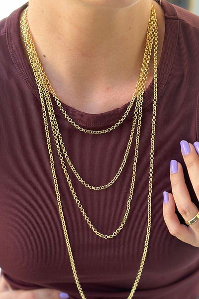 Trendy Butik قلادة سلسلة متعددة
