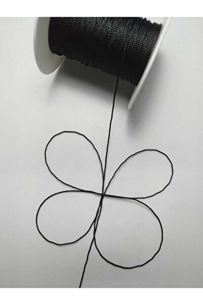 Eskişehir hobi sanat 0,8 mm 25 μέτρα κορδόνι Tasbih Μαύρο