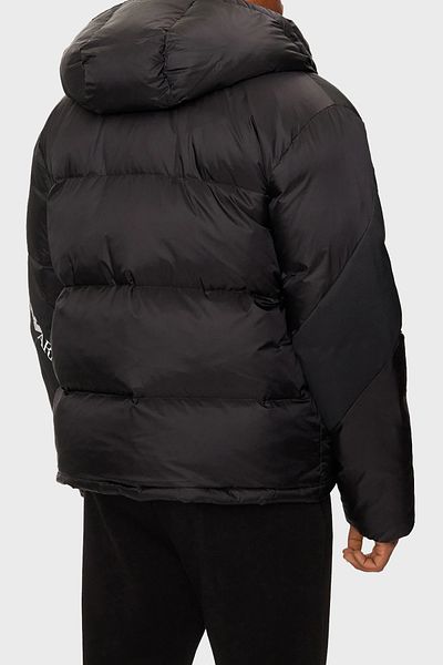 EA7 Men's down Coat - with Logo, Water Repellent, Windproof, Oversize Fit, Detachable Hood 6Dpb3
