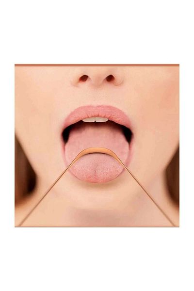 RubyBoutiques Hygienic Tongue Scraper Cleaning Tongue Scraper Tongue Cleaner Copper Crescent - Blc2991-9794