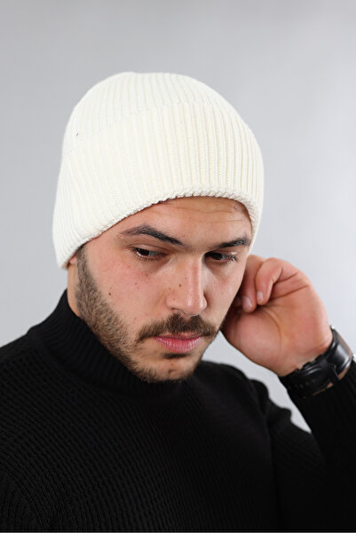 a02teks Beretă de lână groasă cu nervuri de iarnă