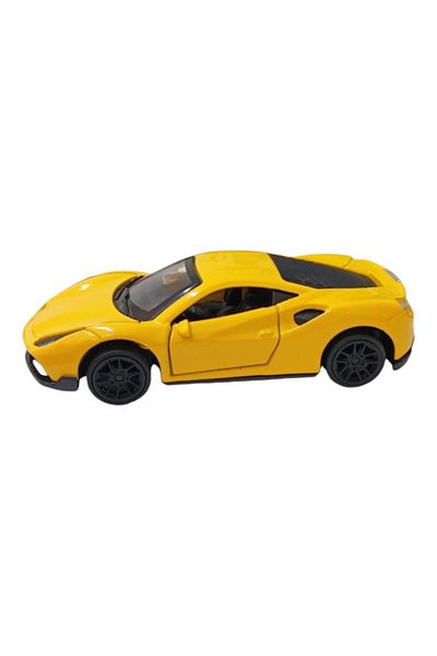 Angoravi Pull Drop Metal Car - 4311B - Yellow