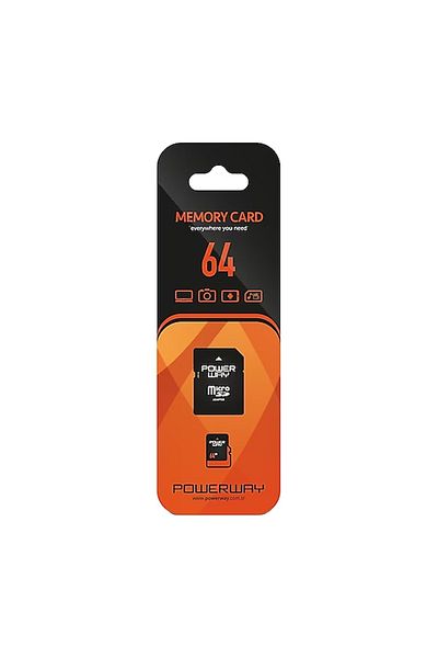 Powermaster POWERWAY PWR-64 - بطاقة ذاكرة Micro SD بسعة 64 جيجابايت