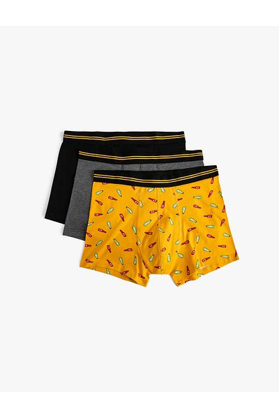 Koton 3-Piece Boxer Set Printed Multicolor