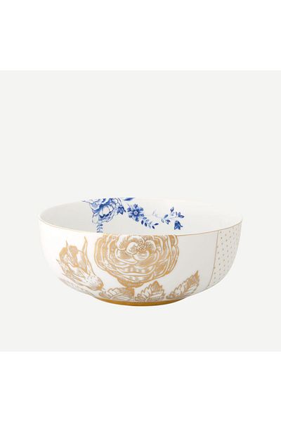 Pip Studio Royal White Blue White Porcelain Bowl 23 Cm