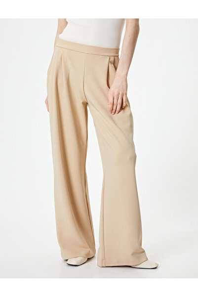 Koton Nohavice Palazzo so širokými nohavicami v páse s detailom