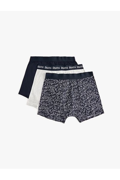 Koton Σετ Boxer από βαμβακερό σχέδιο 3 τεμαχίων