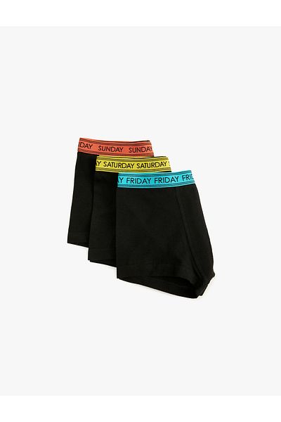 Koton Boxer Σετ 3 με λεπτομέρεια κειμένου σλόγκαν