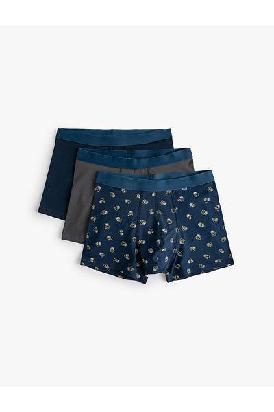 Koton Set boxer 3 piese cu craniu imprimat multicolor
