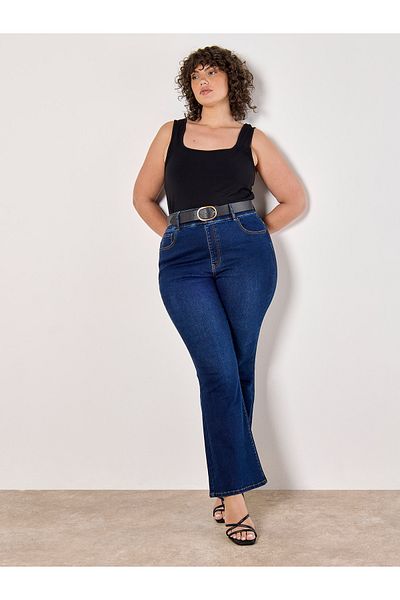 Apricot Curve Lola Schlaghosen-Jeggings mit hoher Taille