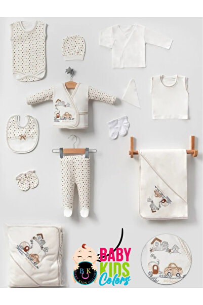 baby kids colors طقم ملابس داخلية لحديثي الولادة مكون من 10 قطع مع عربة أطفال...